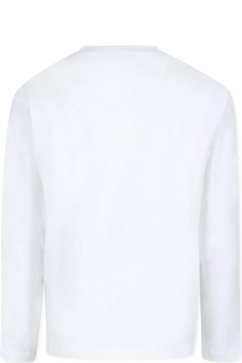 Homeware MSGM White T-shirt For Girl With Logo