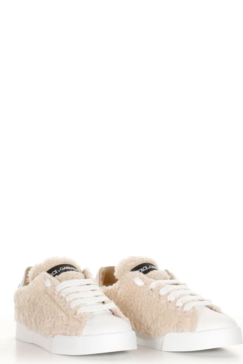 Homeware Dolce 
Gabbana Fur Coated Logo Sneakers