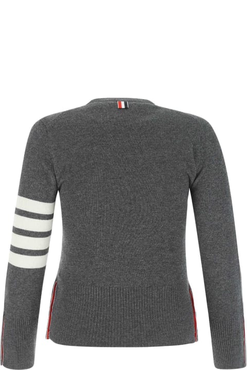 Fleeces & Tracksuits for Women Thom Browne Dark Grey Wool Sweater