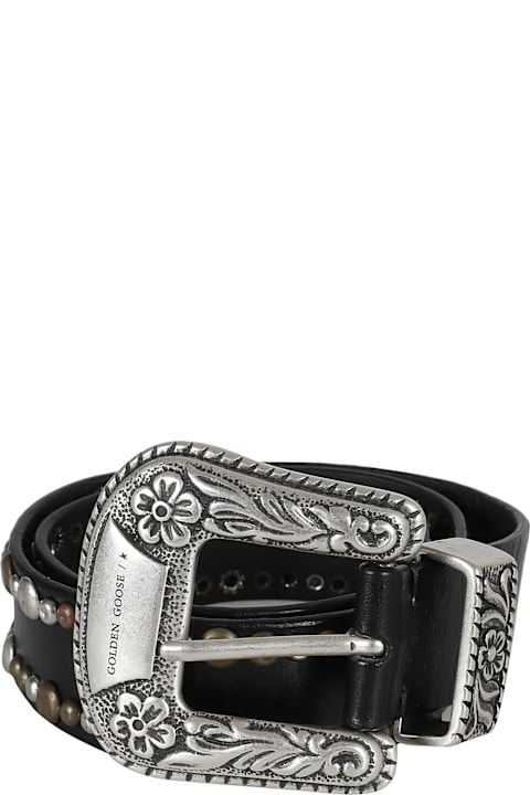 Golden Goose Accessories for Women Golden Goose Black Leather Belt