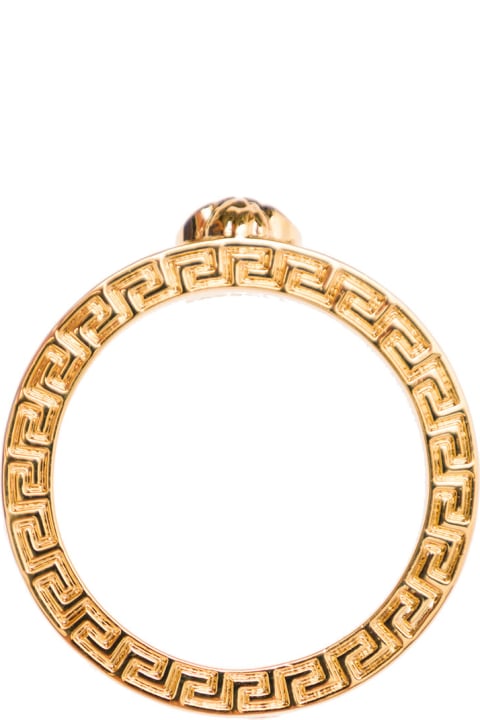 Gold-tone Medus Chain Ring In Brass Versace Woman