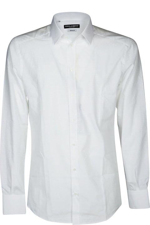 Shirts for Men Dolce & Gabbana Jacquard Logo Tailored Shirt