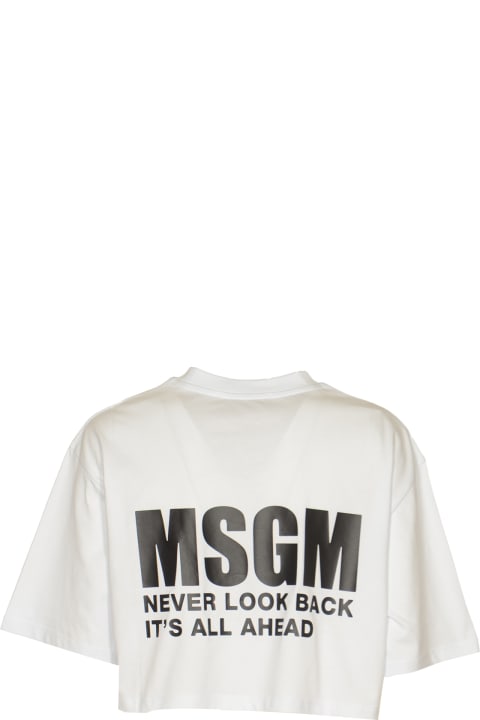 Fashion for Women MSGM Logo Cropped T-shirt