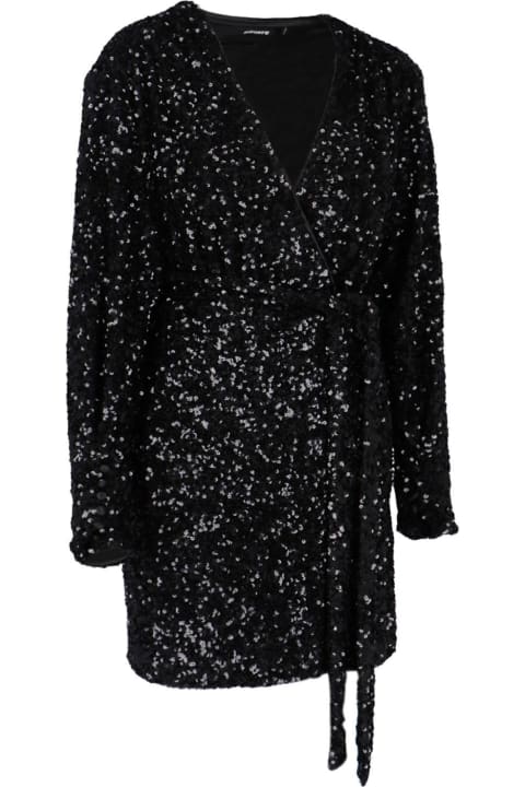 Rotate by Birger Christensen for Women Rotate by Birger Christensen Mini Sequins Wrap Dress