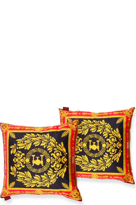 Etro Home Décor Etro Cushion In Printed Silk Twill