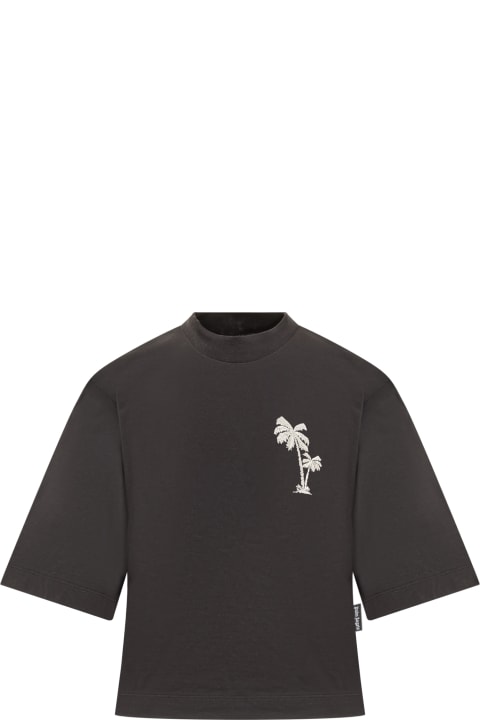 ウィメンズ Palm Angelsのトップス Palm Angels Palms Cropped T-shirt
