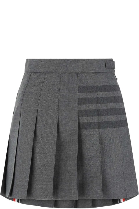 Fashion for Women Thom Browne Grey Wool And Polyester Mini Skirt