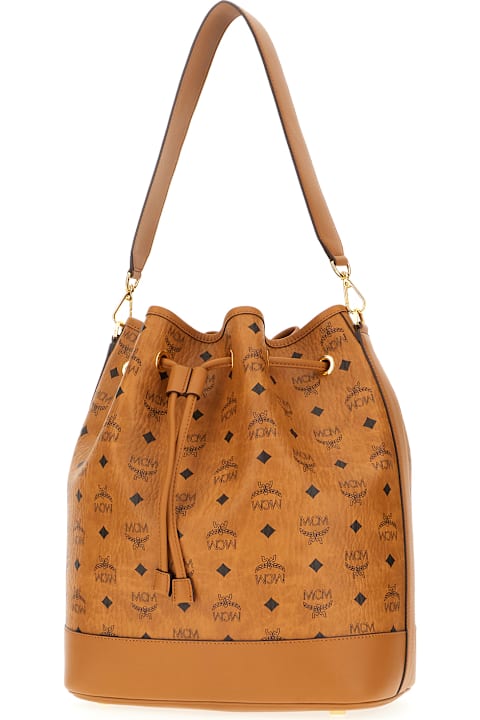 MCM Shoulder Bags for Women MCM Printed Synthetic Leather Bucket Bag