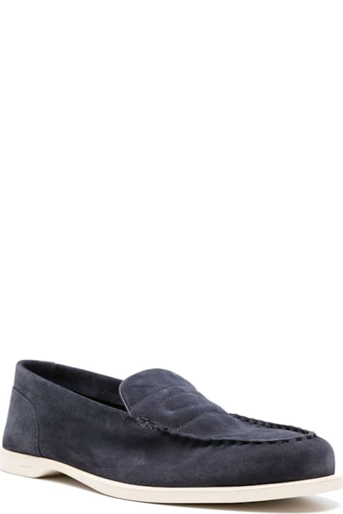 John Lobb for Kids John Lobb Pace Suede Leather Loafers