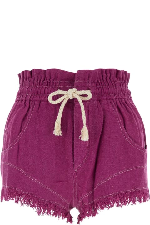 Marant Étoile for Women Marant Étoile Tyrian Purple Silk Talapiz Shorts