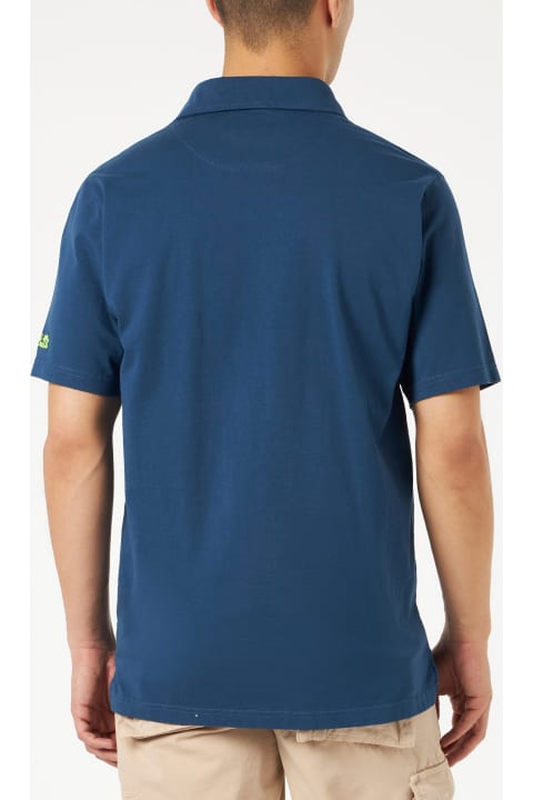 Homeware MC2 Saint Barth Navy Bluecotton Jersey Man Polo
