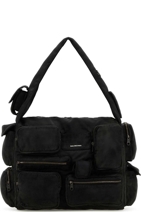 Balenciaga Bags for Men Balenciaga Black Canvas Large Superbusy Shoulder Bag