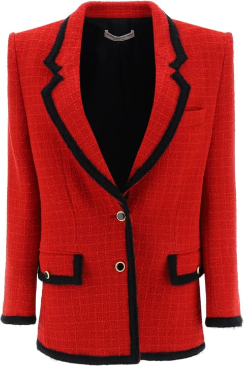 Alessandra Rich Coats & Jackets for Women Alessandra Rich Single-breasted Boucle Tweed Jacket