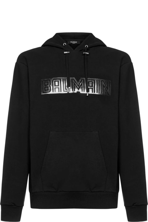 Balmain Clothing for Men Balmain Logo Hooded Sweatshirt