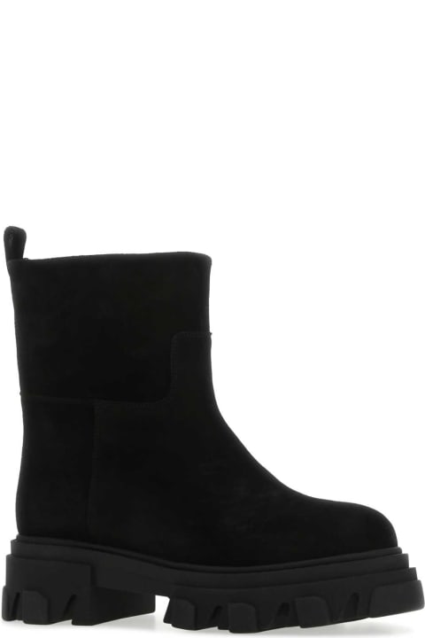 Boots for Women GIA BORGHINI Black Suede Ankle Boots
