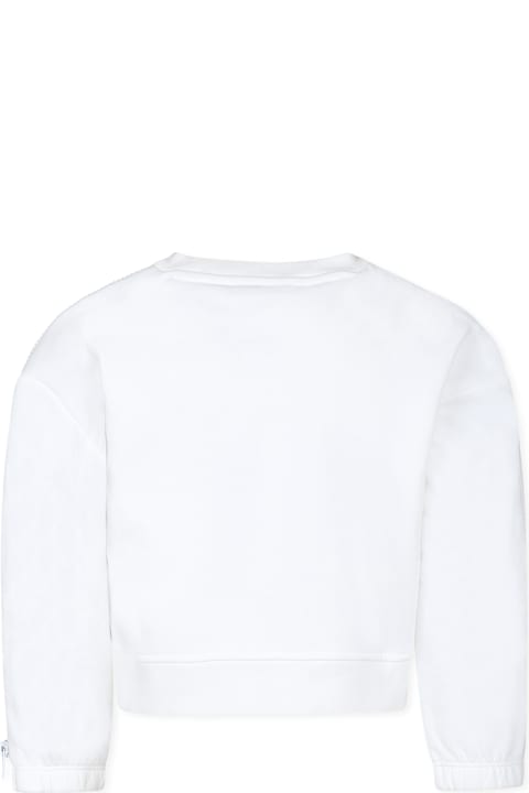 أدوات منزلية Stella McCartney Kids White Sweatshirt For Girl With Logo