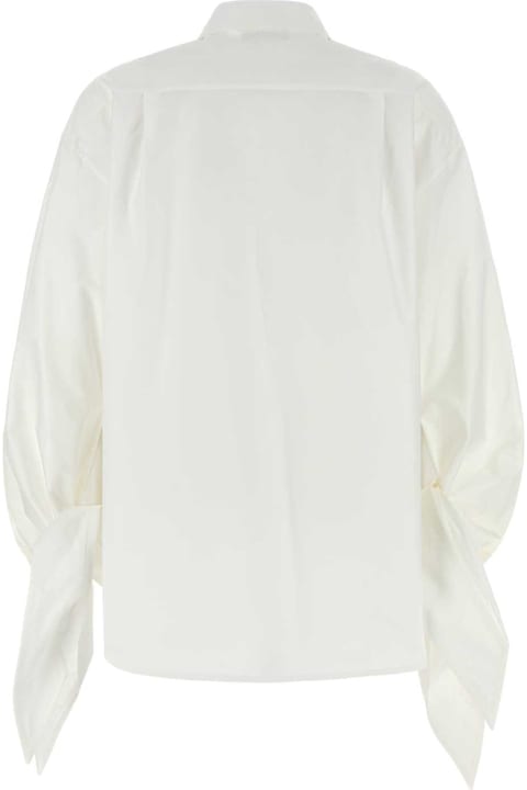 Balenciaga Topwear for Women Balenciaga White Poplin Shirt