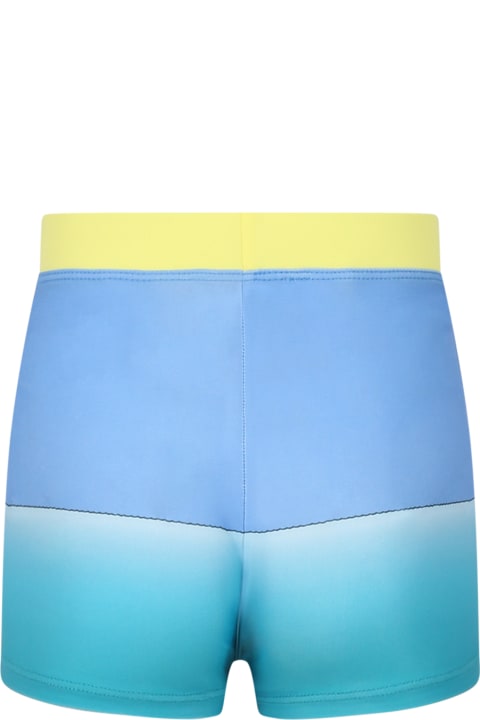 Marc Jacobs Swimwear for Boys Marc Jacobs Light Blue Swim Boxer For Boy With Garfield And Logo