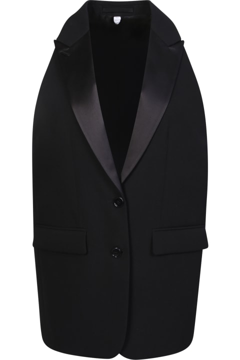 ウィメンズ Burberryのコート＆ジャケット Burberry Black Tailored Sleeveless Jacket