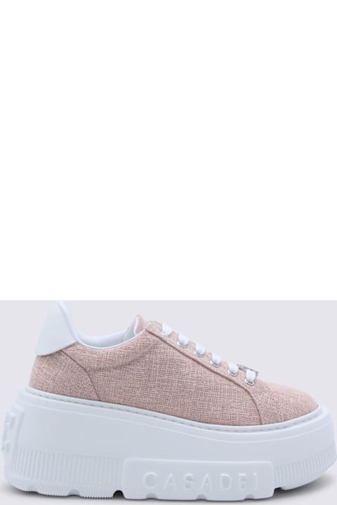 Casadei Pink Leather Nexus Solar Eclipse Sneakers