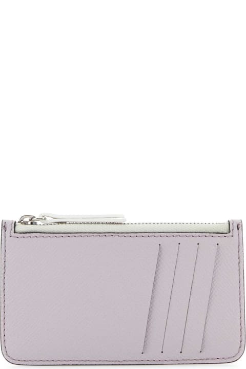 Wallets for Women Maison Margiela Lilac Leather Card Holder