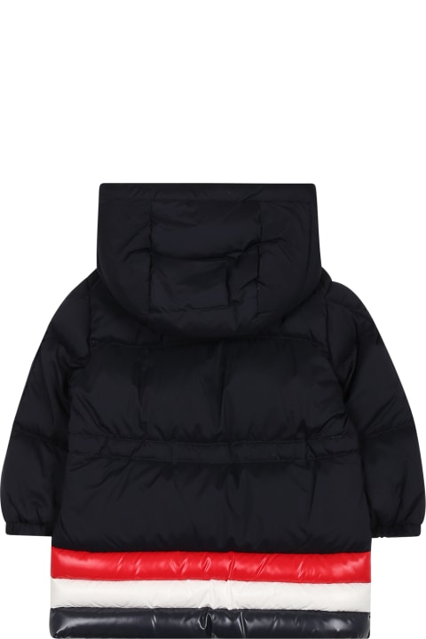 Moncler Coats & Jackets for Baby Boys Moncler Blue Marat Down Jacket For Baby Boy With Logo