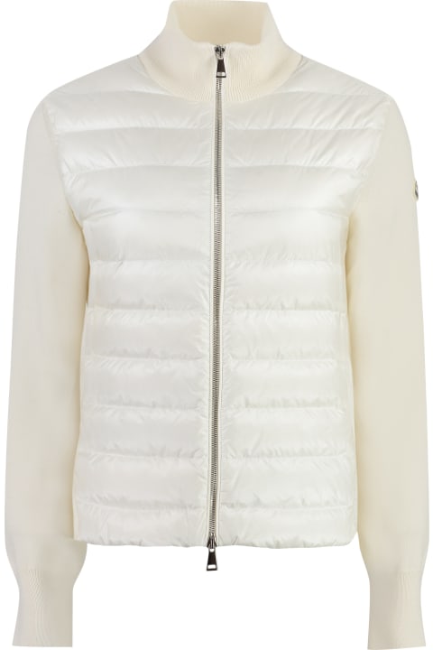 Moncler Sweaters for Women Moncler Cardigan With Nylon Panels