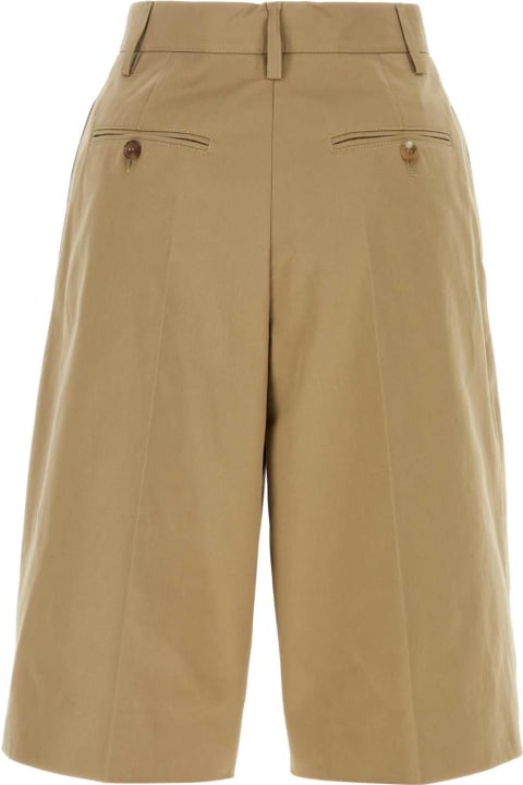 Prada Pants & Shorts for Women Prada Beige Cotton Bermuda Shorts