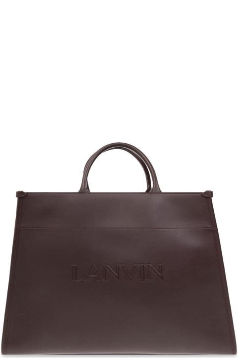 ウィメンズ新着アイテム Lanvin Logo Embossed Top Handle Bag