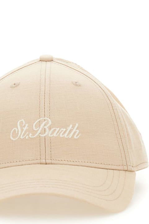 メンズ MC2 Saint Barthの帽子 MC2 Saint Barth "catcher" Linen Baseball Hat