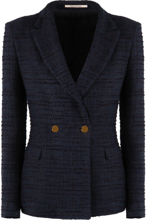 Tagliatore 0205 Coats & Jackets for Women Tagliatore 0205 Cotton Blend Double-breasted Blazer