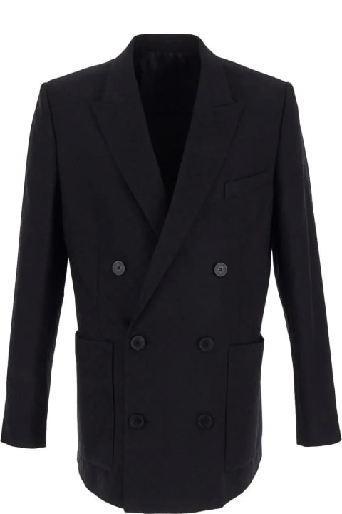 Balmain Coats & Jackets for Men Balmain Logo Double Breasted Jacket