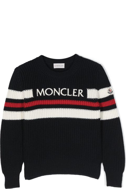 Moncler for Boys Moncler Moncler New Maya Sweaters Blue