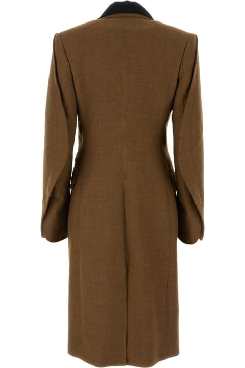 Bottega Veneta Coats & Jackets for Women Bottega Veneta Biscuit Wool Blend Coat