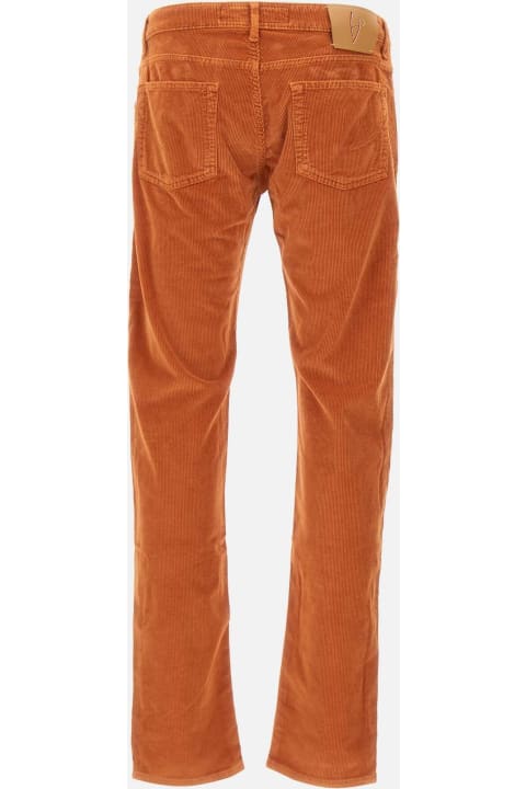 Pantaloni Orvieto In Velluto Arancione