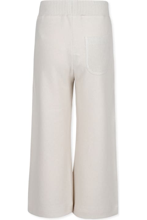 Caffe' d'Orzo for Kids Caffe' d'Orzo Ivory Pants For Girl