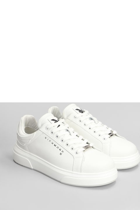 Shoes for Men John Richmond Sneakers In White Leather