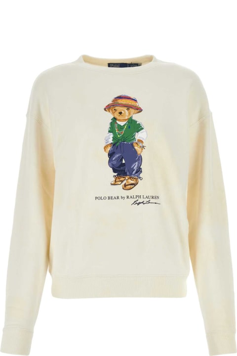 Fleeces & Tracksuits for Women Polo Ralph Lauren Cream Cotton Sweatshirt