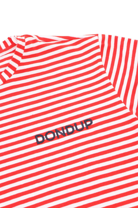 Dondup for Kids Dondup White And Red Striped T-shirt