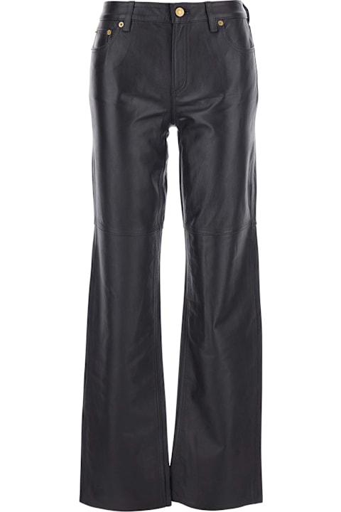 MICHAEL Michael Kors for Men MICHAEL Michael Kors Brown Pants With Belt Loops In Leather Woman