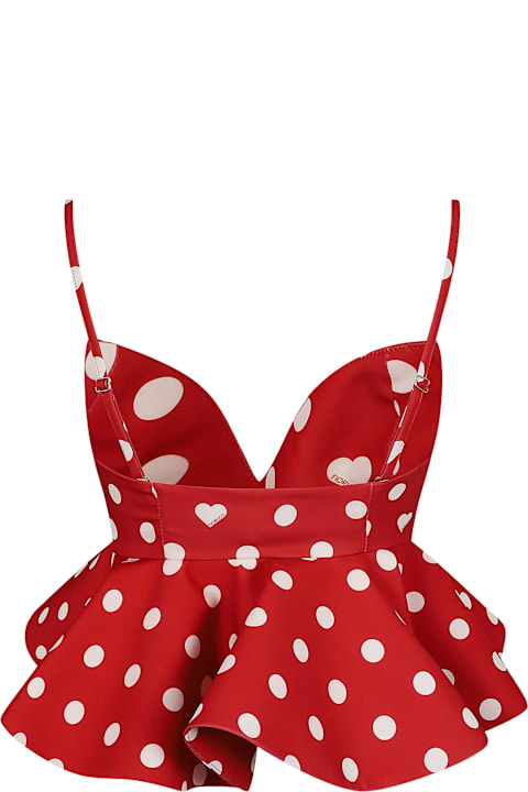 Fiorucci for Kids Fiorucci Polka Dot Peplum Crop Top