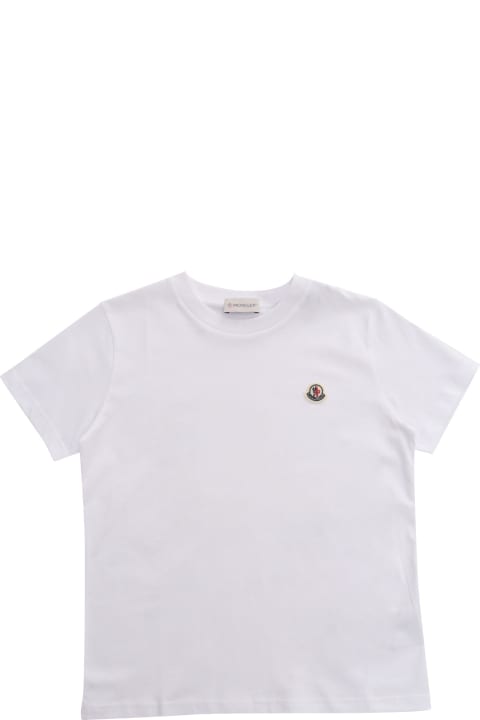Moncler for Boys Moncler White T-shirt With Logo