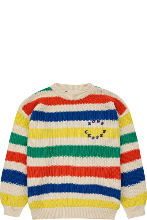 Bobo Choses Sweaters & Sweatshirts for Boys Bobo Choses Multicolored Sweater For Kids With Stripes