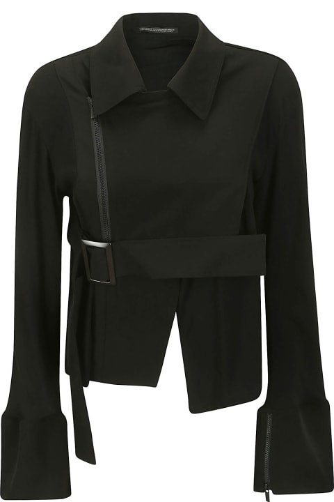 Coats & Jackets for Women Yohji Yamamoto Long Slv Biker Jacket