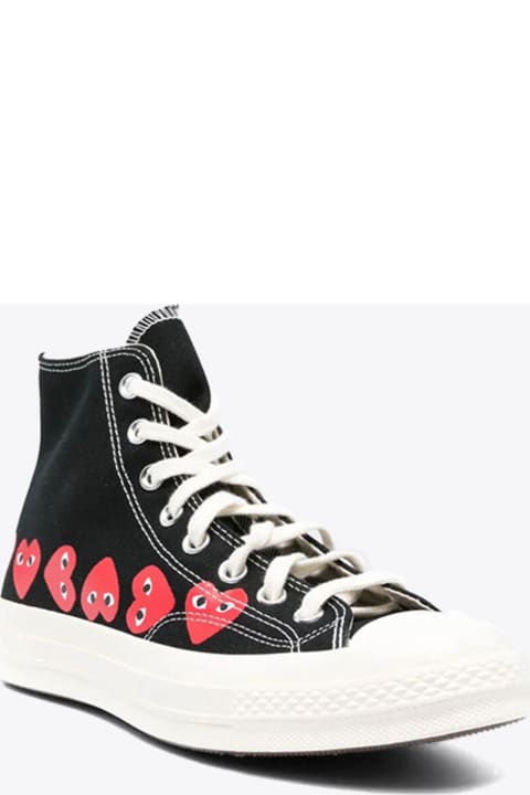 Shoes for Men Comme des Garçons Play Multi Heart Ct70 Low Top Converse collaboration Chuck Taylor 70s black canvas high sneaker