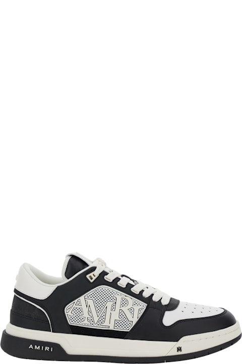 AMIRI for Men AMIRI 'ma Quand' Black And White Low Top Sneakers With Logo Patch On The Tongue And Logo Lettering On The Side In Leather Man