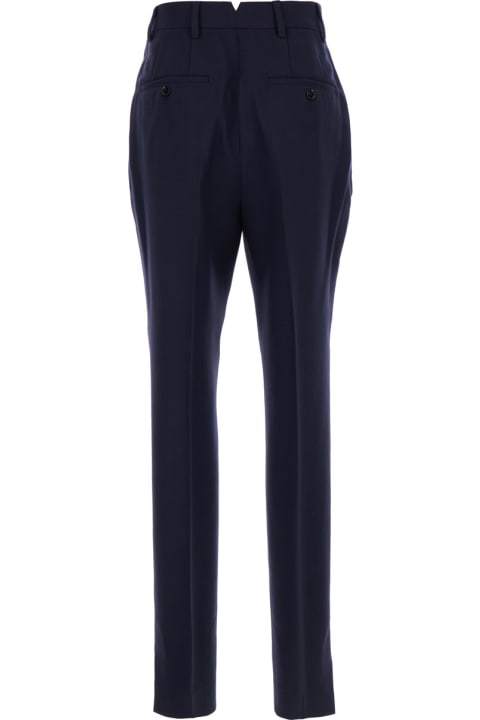 Homeware Ami Alexandre Mattiussi Blue Cigarette Pants In Wool Woman