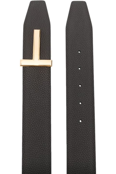 Belts for Men Tom Ford Soft Grain Leather Reversible T Belt 40 Mm