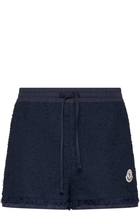 Pants & Shorts for Women Moncler Logo Patch Tweed Shorts