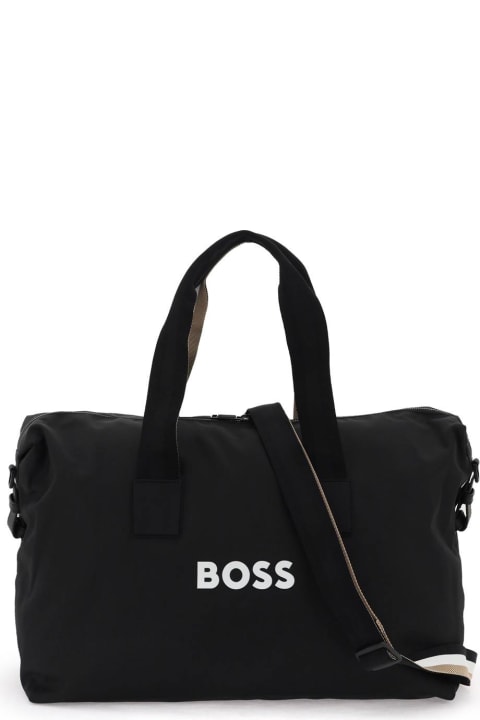 Luggage for Men Hugo Boss Rubberized Logo Duffle Bag